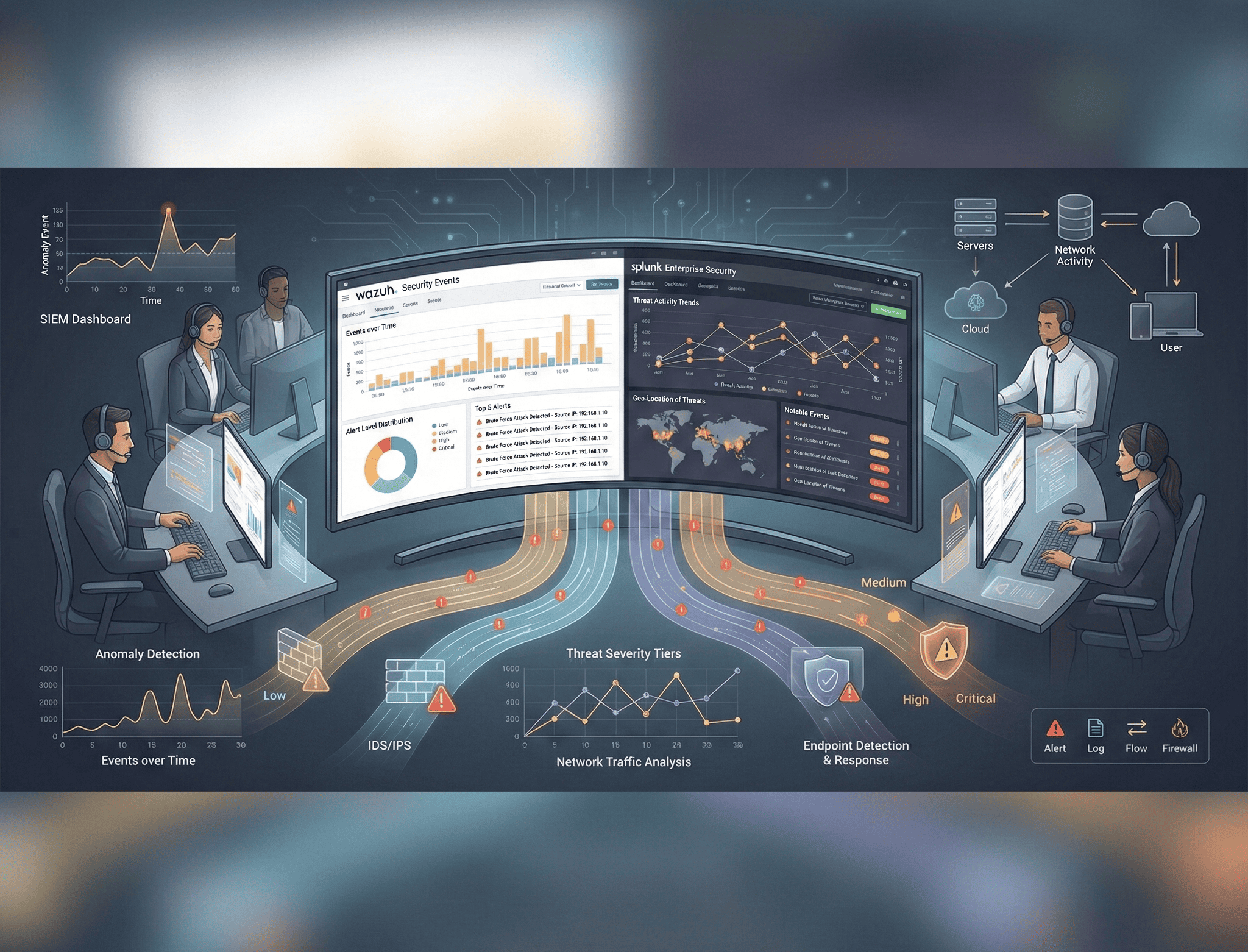 SIEM Deployment & Threat Detection - Wazuh & Splunk