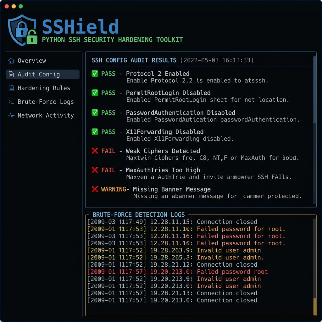 SSHield — project screenshot